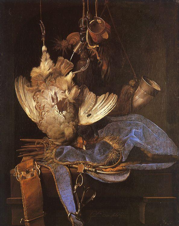 Aelst, Willem van Still Life with Hunting Equipment